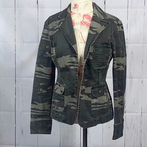 Nevada Women's Green Camo Military Jacket , Size S- 6/8